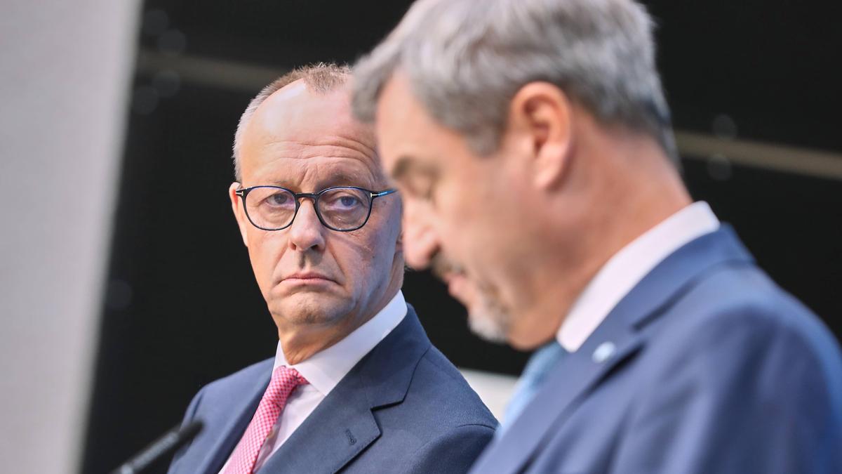 CSU-Chef Markus ist „fein mit“ CDU-Chef Friedrich Merz