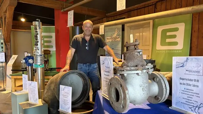 Klaus Wallner, hier im historischen Pumphaus in Spielberg-Maßweg, stellt für den Wasserverband Aichfeld-Murboden die Versorgung für zehn Gemeinden sicher