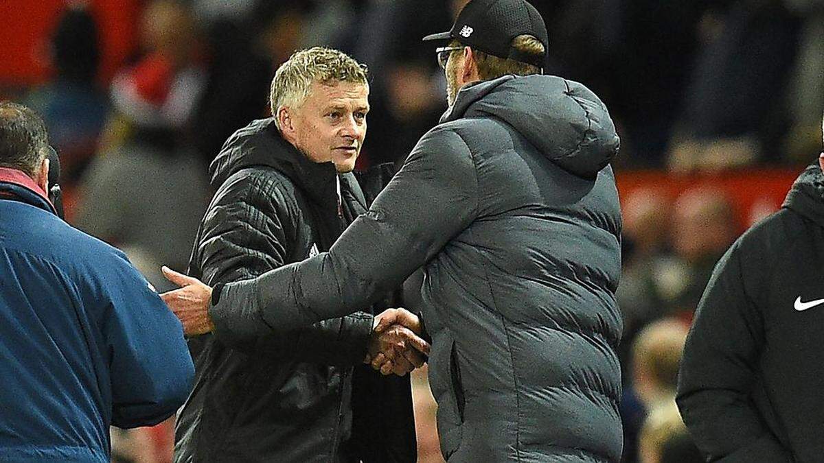 Handshakes zwischen Solskjaer (links) und Klopp