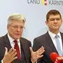 Die Koalitionspartner Peter Kaiser und Martin Gruber sind sich in der Neutralitätsfrage einig