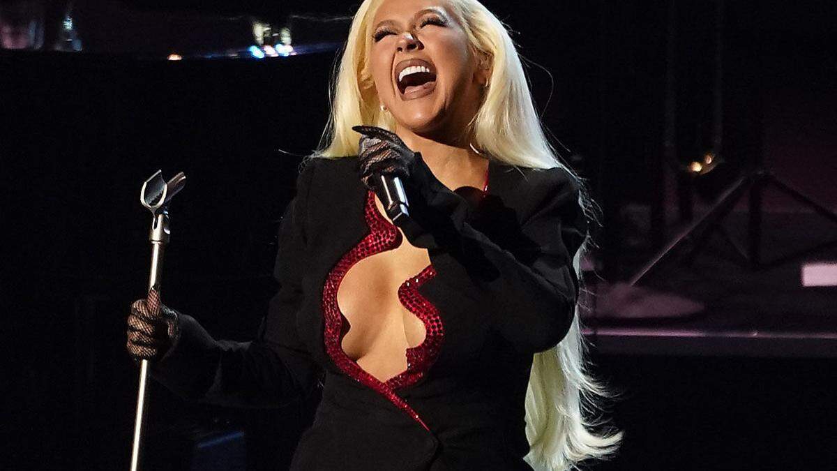 Christina Aguilera bei einem Auftritt in Las Vegas 2021