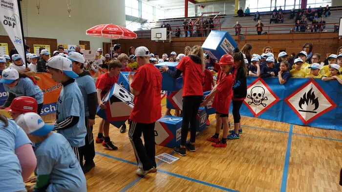 Voller Ehrgeiz meisterten 239 Kinder die Geschicklichkeits- und Wissenspiele der Safety-Kindersicherheitsolympiade in der Sporthalle Voitsberg.