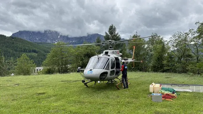 Beim Erzbergrodeo gab es auch heuer wieder die Möglichkeit, für zehn Minuten Passagier eines Helikopters zu werden.
