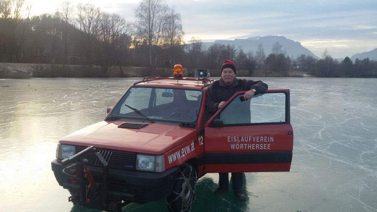 Friedrich Rupnik hat die Eisfläche schon getestet