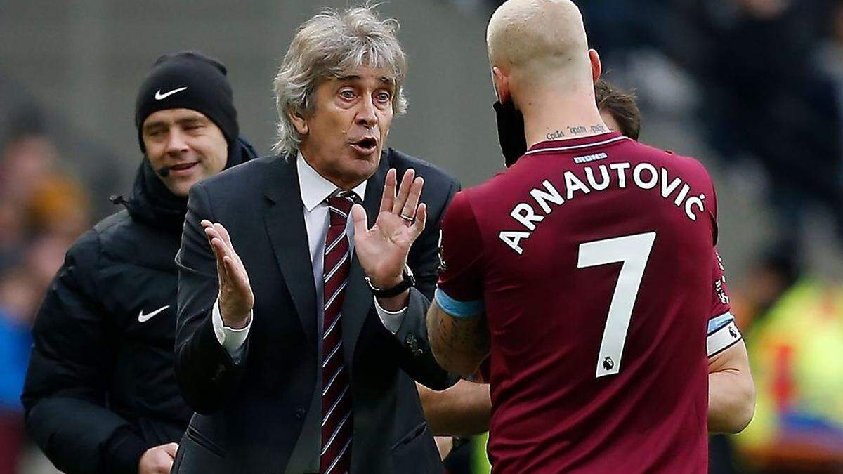 Manuel Pellegrini mit Marko Arnautovic