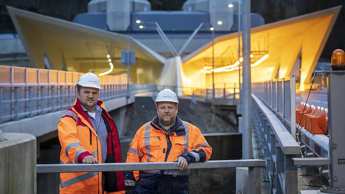 Die beiden Tunnelprojektleiter Herwig Moser (rechts) und Andreas Reiter
