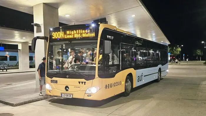 Die Nachtbusse in Osttirol fahren nach einer erfolgreichen Testphase über den Sommer wieder im Normalbetrieb