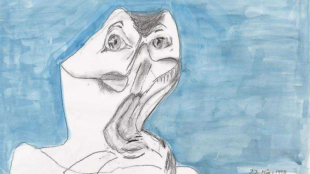"Mundegedanken" von Maria Lassnig