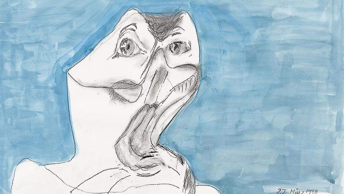 "Mundegedanken" von Maria Lassnig