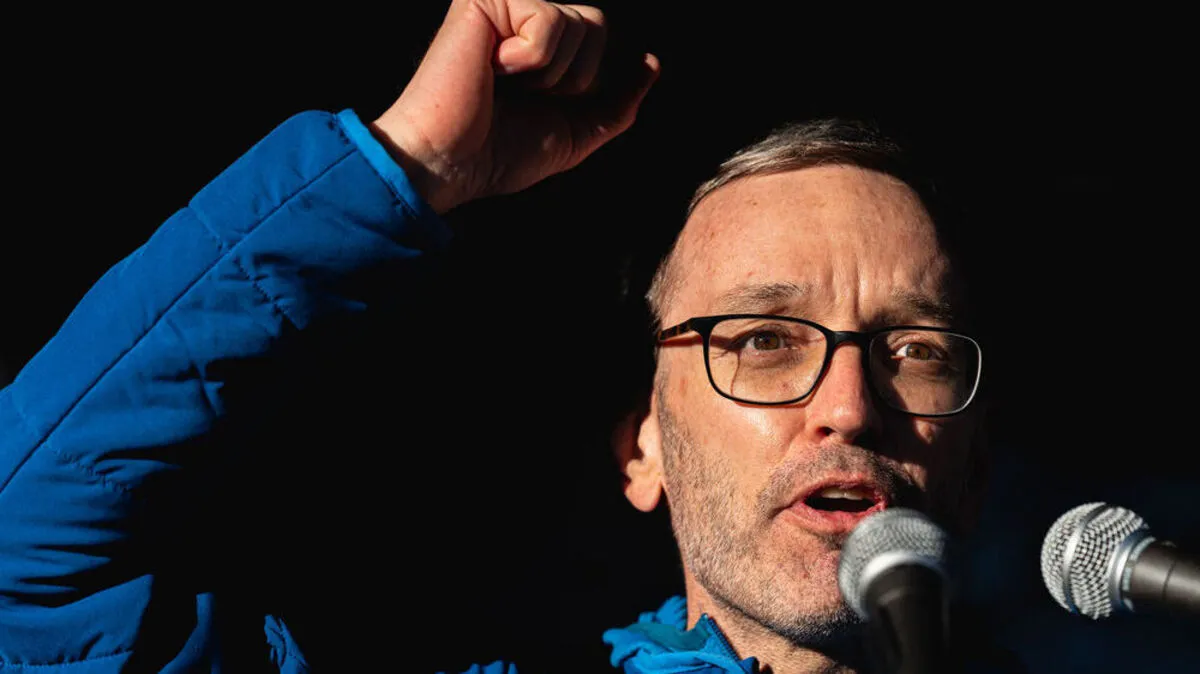 Herbert Kickl, jetzt FPÖ-Parteichef, bei einer Demonstration gegen Corona-Maßnahmen im März 2021.