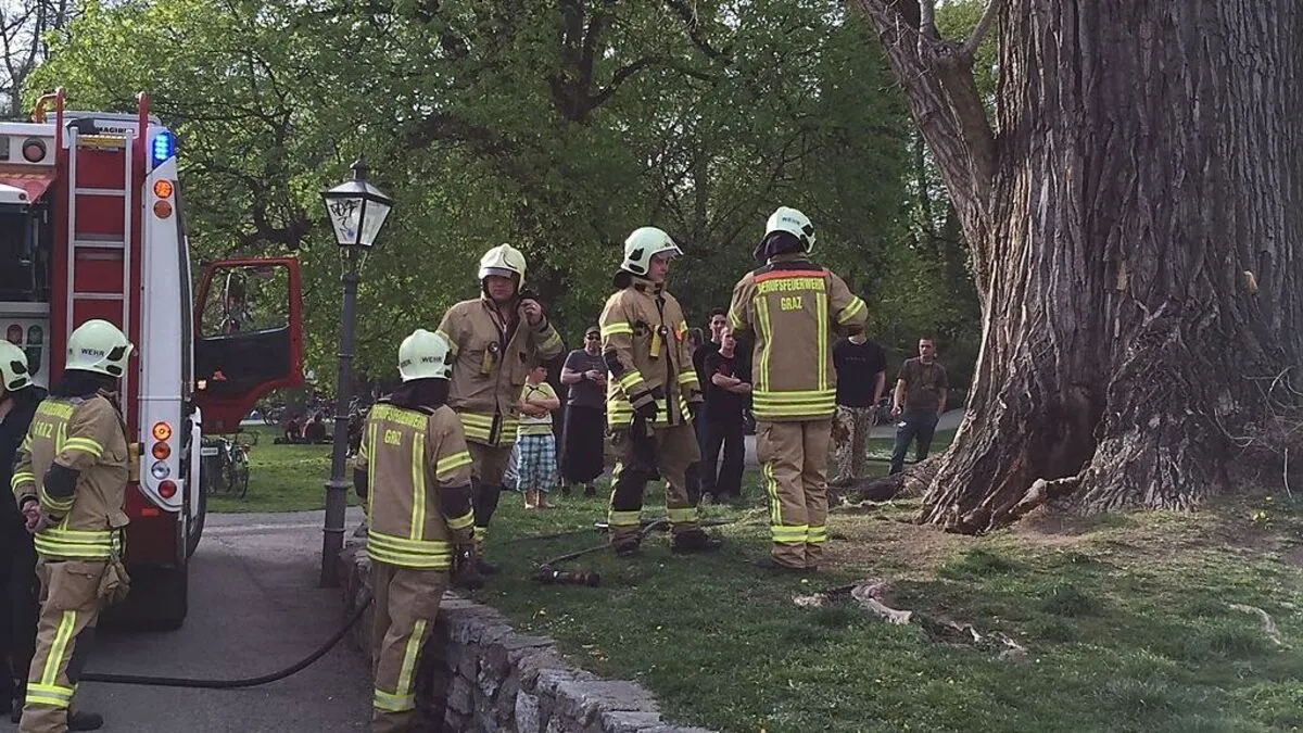 Als die Feuerwehrleute eintrafen, war die Situation schon erledigt