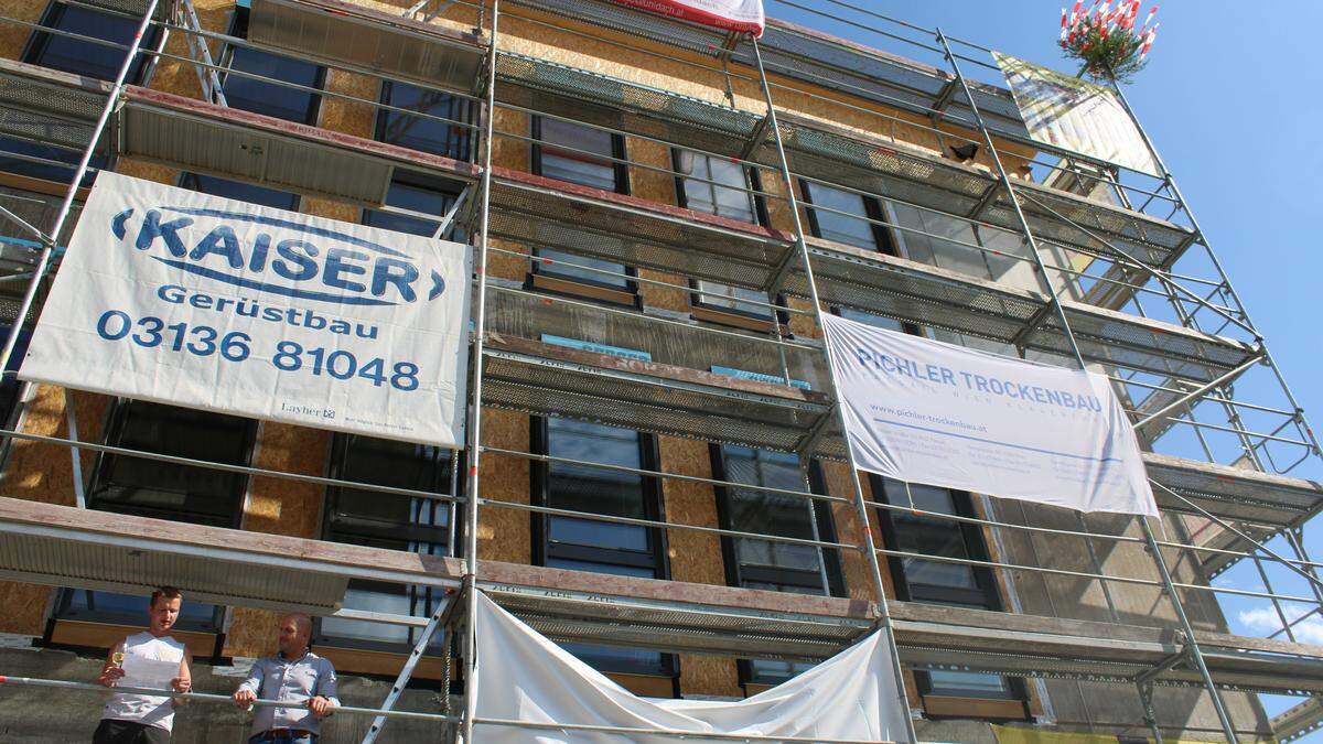 Beim neuen Pichler-Quartier in der Kapruner-Generator-Straße fand die Gleichenfeier statt