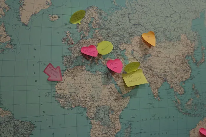 Jeder Gast konnte auf einer Weltkarte seine ganz persönliche "Message to the World" hinterlassen.