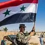 Syrische Truppen in den Kurdengebieten.