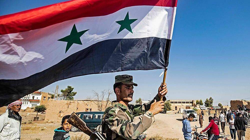 Syrische Truppen in den Kurdengebieten.