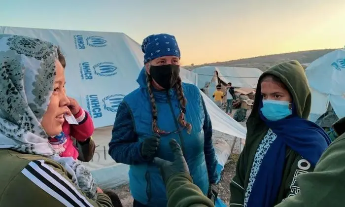 Wegen Corona unsicher fühle sie sich im Camp nicht, so Blancke, da sich die Menschen immer nur draußen und zum Großteil mit Maske begegneten.