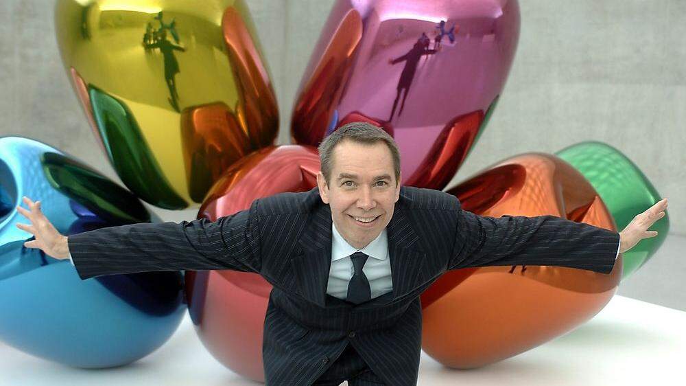 Zwischen Kitsch und Kunst: Jeff Koons, hier mit einer seiner Tulpen-Skulpturen