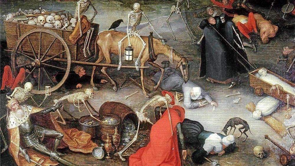 Ausschnitt aus dem &quot;Triumph des Todes&quot; von Jan Brueghel d. Ä. (1597) aus dem Besitz des Grazer Jonneums