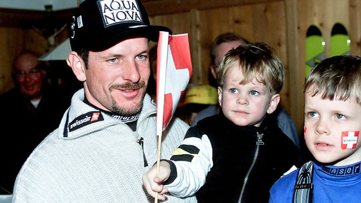 Michael von Grünigen mit den Söhnen Elio und Noel