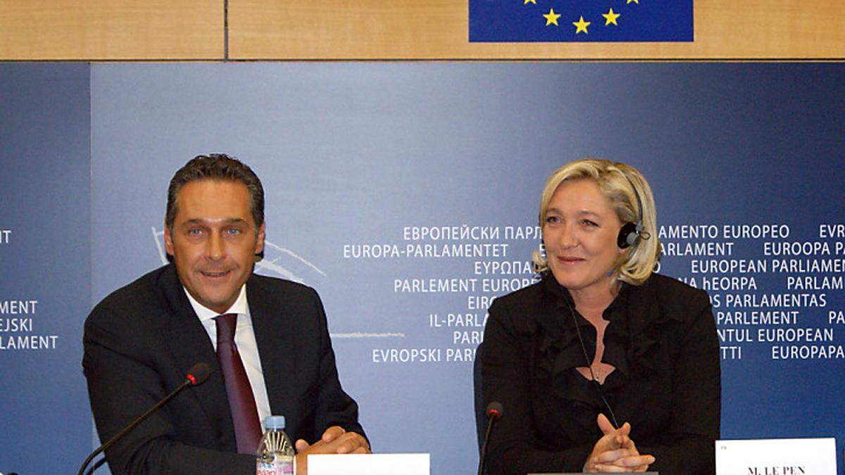 Heinz Christian Strache und Marine Le Pen