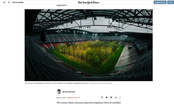 Die New York Times berichtet über den "Wald im Stadion"