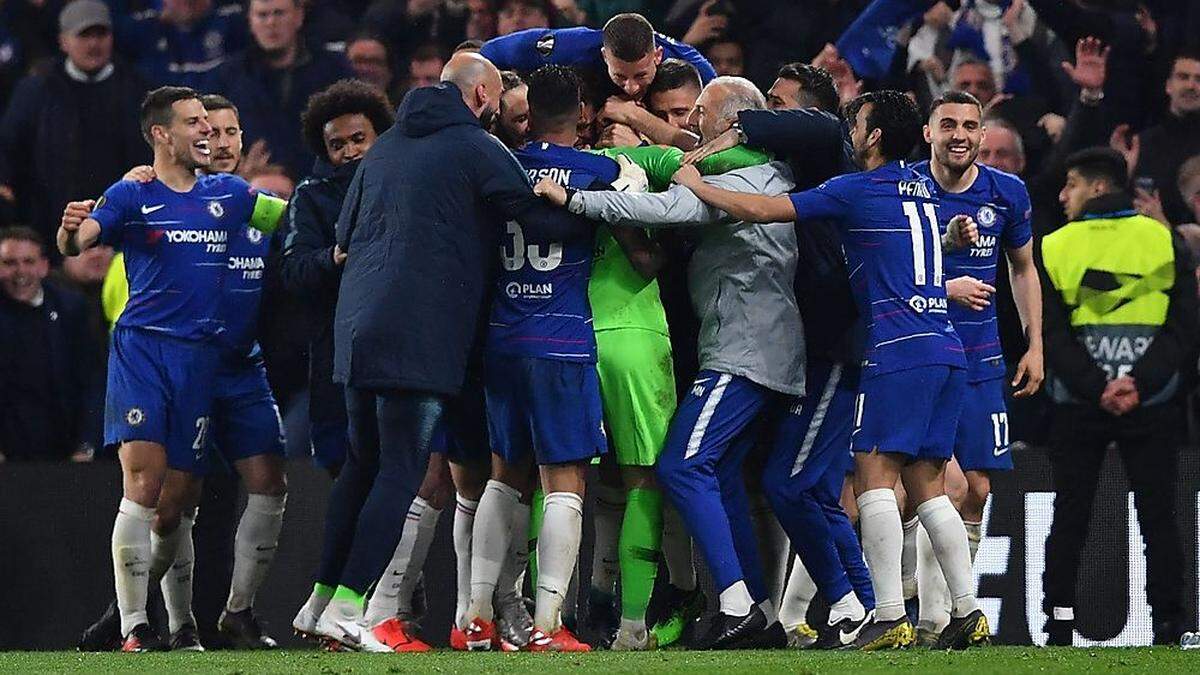 Der FC Chelsea jubelt über den Einzug ins Finale der Europa League