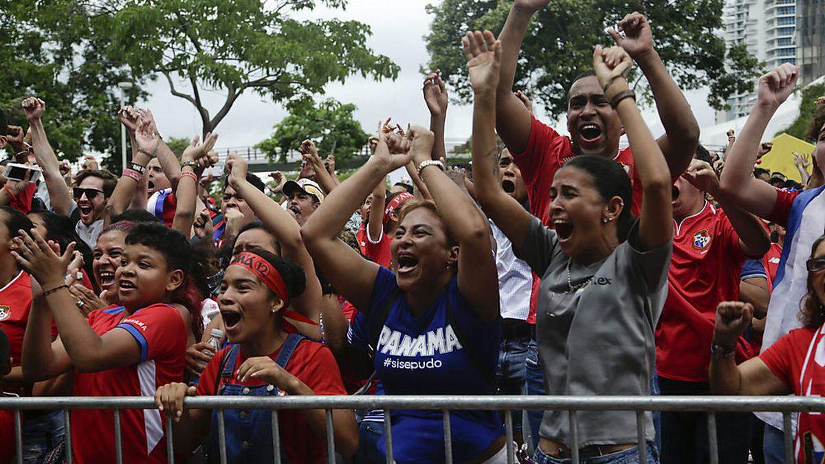 Die Panama-Fans feierten ihre Mannschaft.