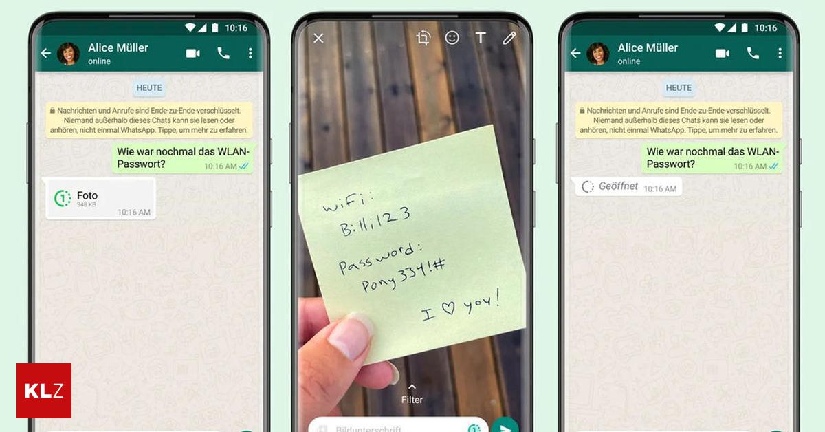 Neue Funktion WhatsApp führt jetzt Fotos zur Einmalansicht ein