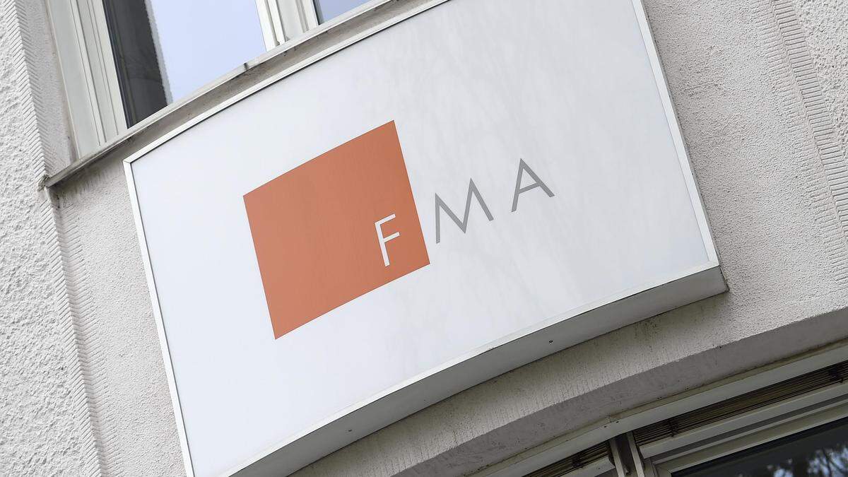 Logo der Finanzmarktaufsicht (FMA) am Firmensitz in Wien 