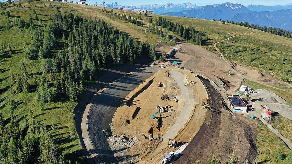 Unweit des Gerlitzen-Gipfels entsteht der neue Speichersee