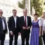 Der neue Spitzenkandidat der Murecker ÖVP Simon Koiner-Graupp (2.v.l.) wurde kürzlich von Stadtparteiobmann Stefan Röck, Landeshauptmann Christopher Drexler, Vizebürgermeisterin Gerda Minauf und Bezirksparteiobmann Franz Fartek vorgestellt