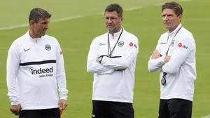 Erfolgstrio aus Oberösterreich: Trainer Oliver Glasner und seine Assistenten Michael Angerschmid (links) und Ronnie Brunmayr