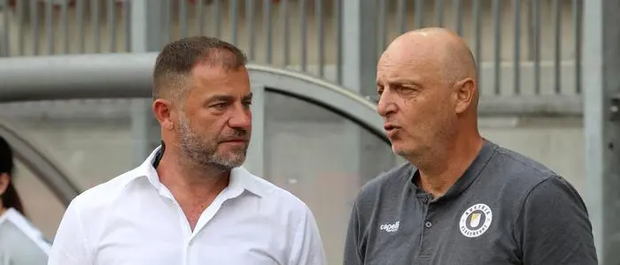 Zeljko Karajica mit Austria-Trainer Slobodan Grubor