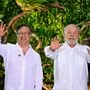 Kolumbiens Staatschef Petro (l.) und Brasiliens Präsident Lula da Silva	 