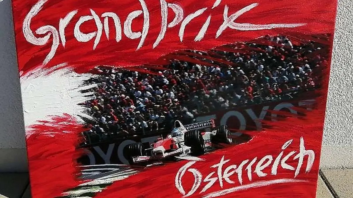Acrylbild "Grand Prix Österreich" - zu haben um 65 Euro