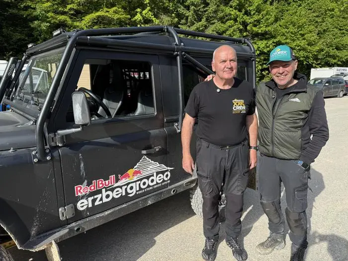 Red Bull Erzbergrodeo-Chef Karl Katoch (r.) und Einsatzleiter Erwin Schume
