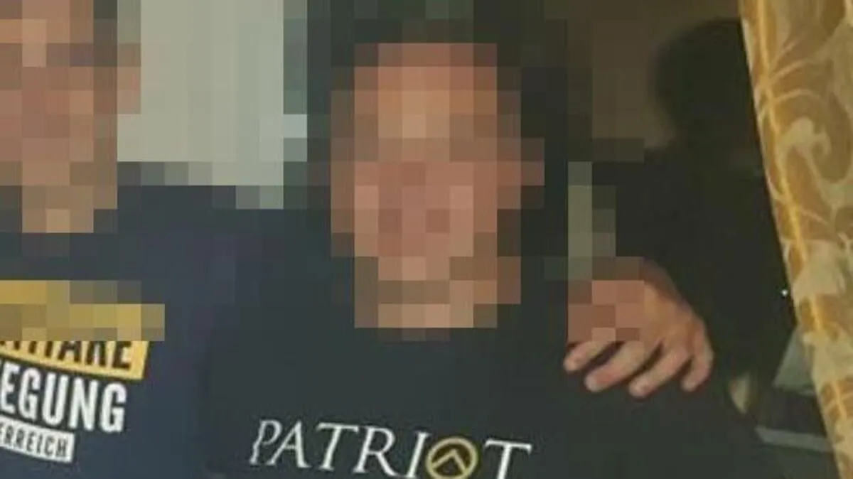 Eines der Fotos, aufgenommen bei einem Treffen von Sympathisanten der Identitären