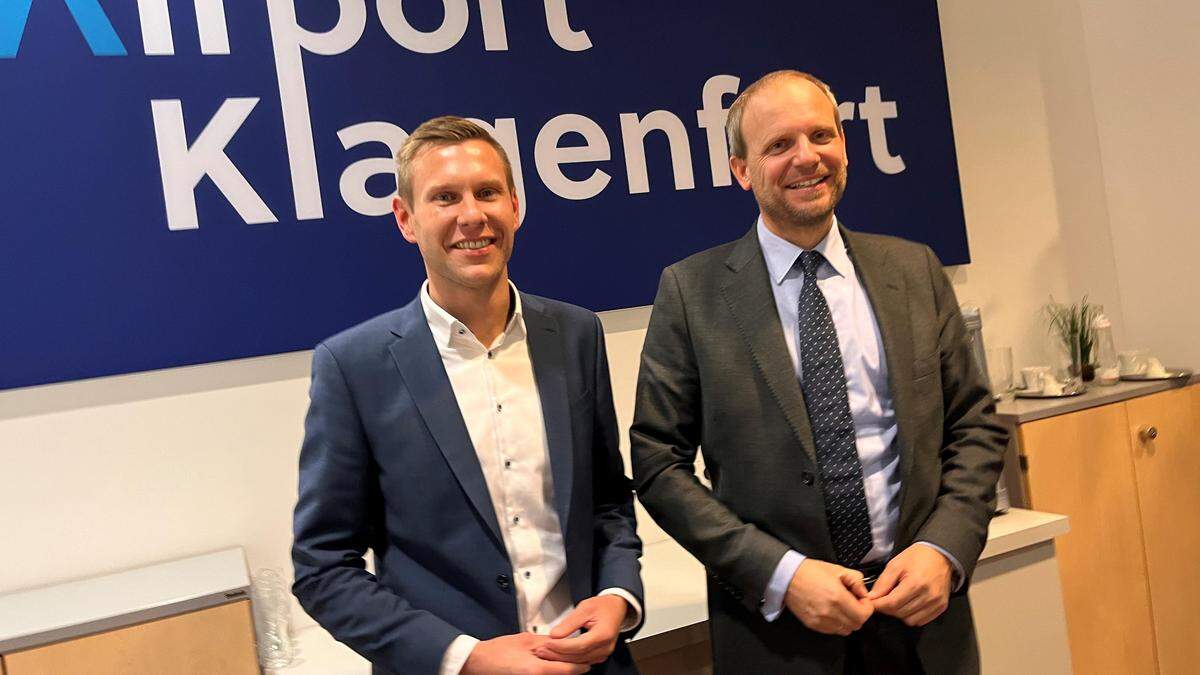 Flughafen-Geschäftsführer Maximian Wildt, Aufsichtsratschef Martin Payer