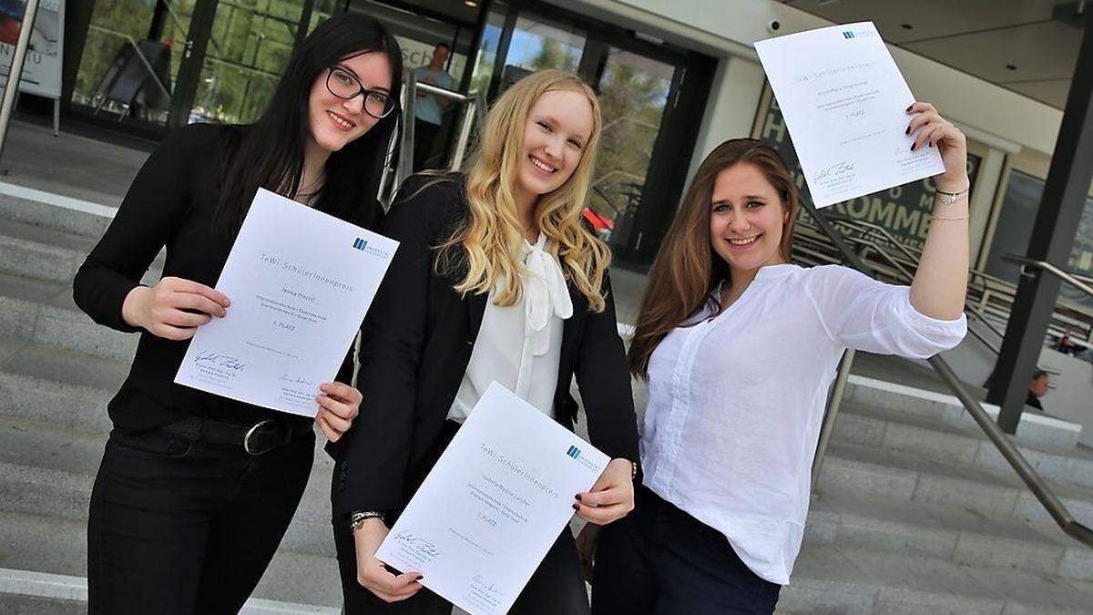 Janika Prechtl, Isabella Lercher und Anna Proprentner haben die Uni überzeugt
