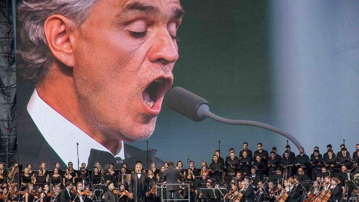 Bocelli bei seinem Auftritt in Graz