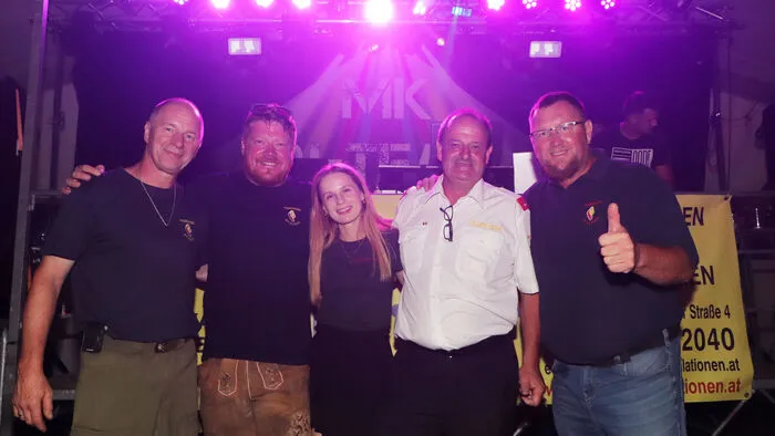 Das Organisationsteam der FF-St. Urlich von Links:Kdt. Hartwig Hainzer, Kdt-Stvr. Alexander Pernig, Nathalie Hainzer, Arnold Körbler (Hauptmaschinist) und Peter Knauder (Kameradschaftsführer).
