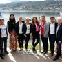 Die Organisatoren der drei Laufveranstaltungen sowie die Botschafterinnen Vanessa Herzog, Claudia Strobl, Bettina Assinger (Mitte)