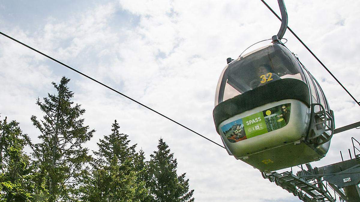 Heute fährt keine Seilbahn mehr auf den Grazer Hausberg