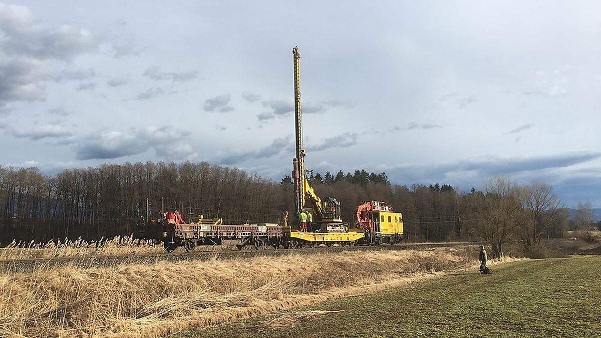 Entlang der Lavanttalbahn (hier in Wolkersdorf) wird fleißig gearbeitet