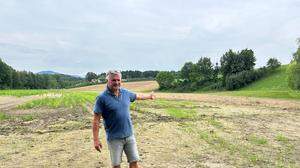 Landwirt Siegfried Wels wurde von den Unwettern schwer getroffen