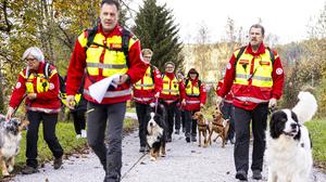 Auch die Rettungshundestaffel des Samariterbundes war bei der Übung in Finkenstein im Einsatz