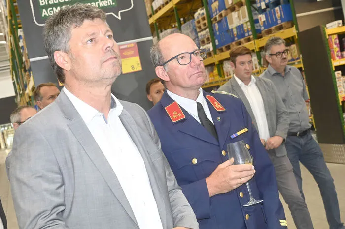 Der Spittaler Bürgermeister Gerhard Pirih und Feuerwehrkommandant Johannes Trojer.