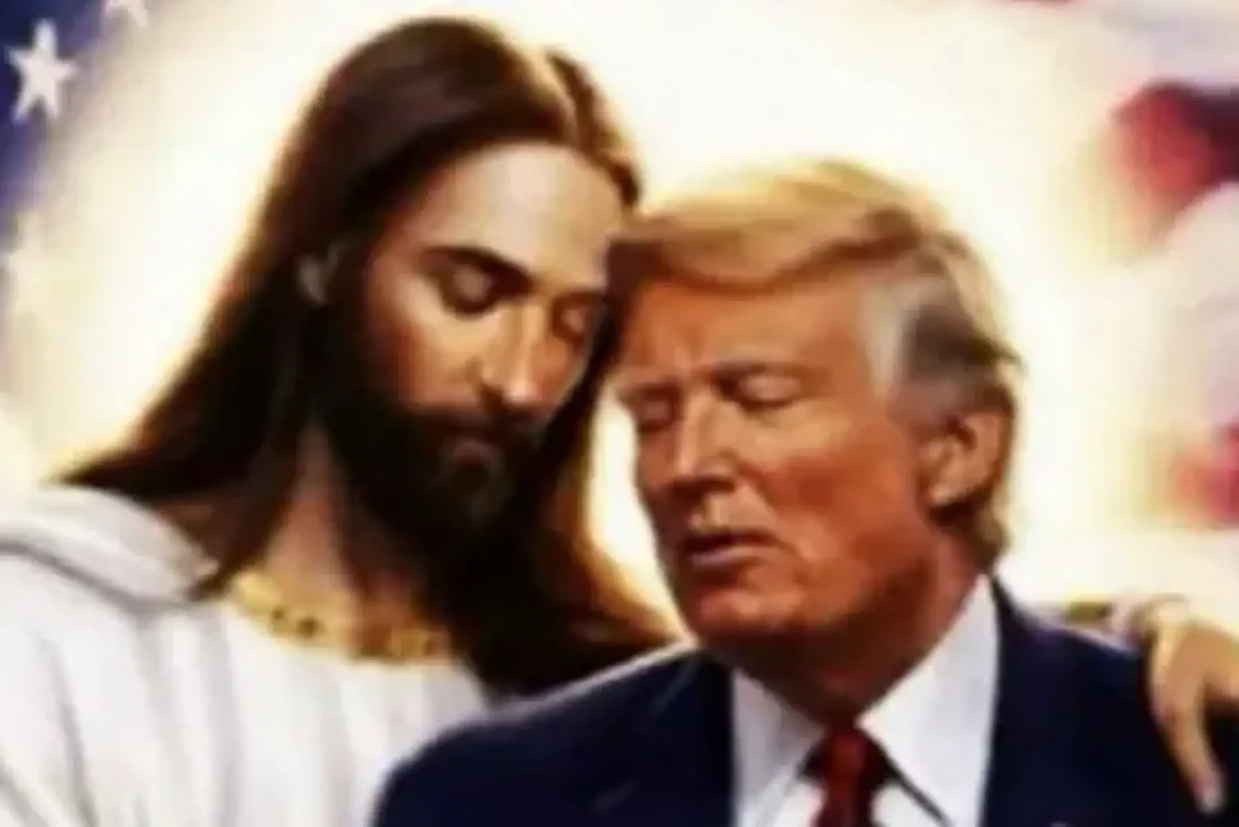 Trump postet schon wieder ein Bild mit Jesus: 