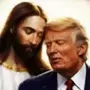 Trump mit Jesus - das KI-generierte Bild veröffentlichte der US-Präsident auf Truth Social