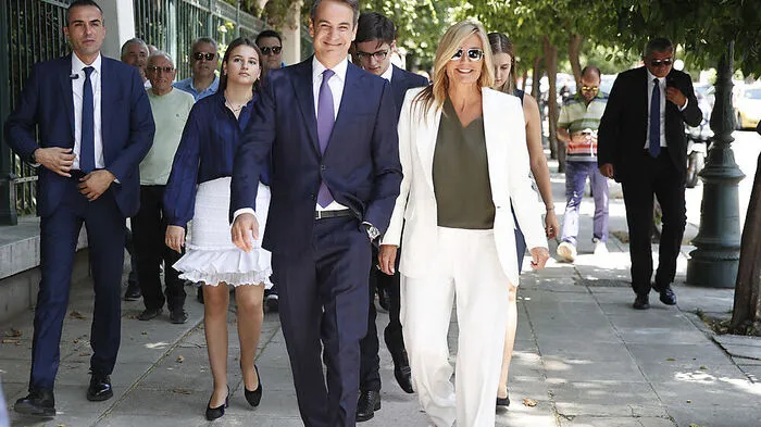 Kyriakos Mitsotakis und seine Frau Mareva